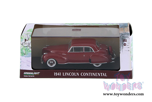 Greenlight - Lincoln Continental Hardtop (1941, 1/43 scale diecast model car, Mayfair Maroon) 86324