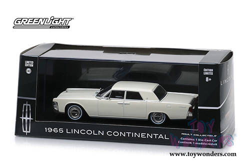 Greenlight - Lincoln Continental Hard Top (1965, 1/43 scale diecast model car, Wimbledon White) 86328