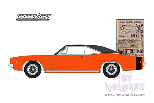 Greenlight - Dodge Bengal Charger R/T - Tom Kneer Dodge, Cincinnati, Ohio (1968, 1/43 scale diecast model car, Orange/Black) 86354