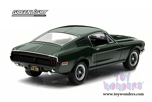 Greenlight - Bullitt Steve McQueen's Ford Mustang GT Fastback Hardtop (1968, 1/43 scale diecast model car, Green) 86431