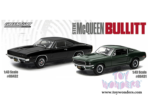 Greenlight - Bullitt Steve McQueen's Ford Mustang GT Fastback Hardtop (1968, 1/43 scale diecast model car, Green) 86431