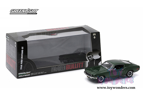 Greenlight - Bullitt Steve McQueen's Ford Mustang GT Fastback Hardtop (1968, 1/43 scale diecast model car, Green) 86431