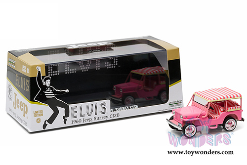 Greenlight Hollywood - Jeep Surrey CJ3B "Pink Jeep" Elvis Presley (1960, 1/43 scale diecast model car, Pink) 86472