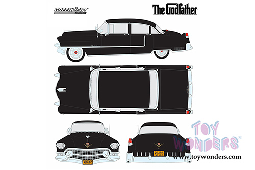 Greenlight Hollywood - The Godfather Cadillac Fleetwood Series 60 Hard Top (1955, 1/43 scale diecast model car, Black) 86492