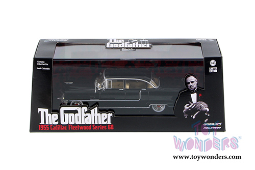 Greenlight Hollywood - The Godfather Cadillac Fleetwood Series 60 Hard Top (1955, 1/43 scale diecast model car, Black) 86492