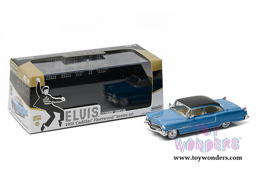 Greenlight Hollywood - Elvis Presley Cadillac Fleetwood Series 60 Hardtop (1955, 1/43 scale diecast model car, Blue) 86493