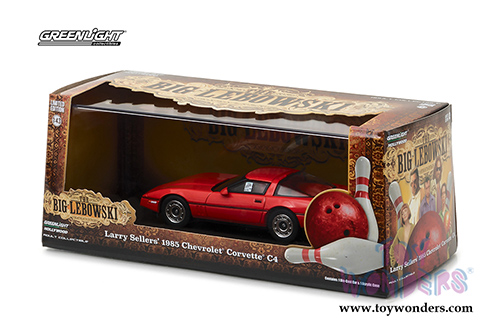 Greenlight Hollywood - The Big Lebowski | Little Larry Seller's Chevrolet Corvette C4 Hard Top (1985, 1/43 scale diecast model car, Red) 86497