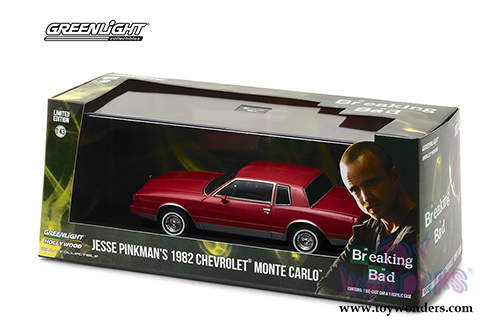 Greenlight Hollywood - Jesse Pinkman's 1982 Chevrolet Monte Carlo Breaking Bad (1982, 1/43 scale diecast model car, Red) 86501