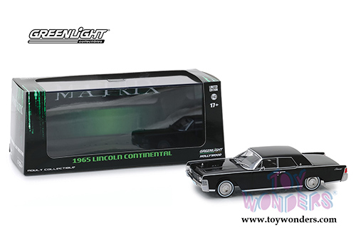 Greenlight Hollywood - The Matrix Lincoln Continental Hardtop (1965, 1/43 scale diecast model car, Black) 86512