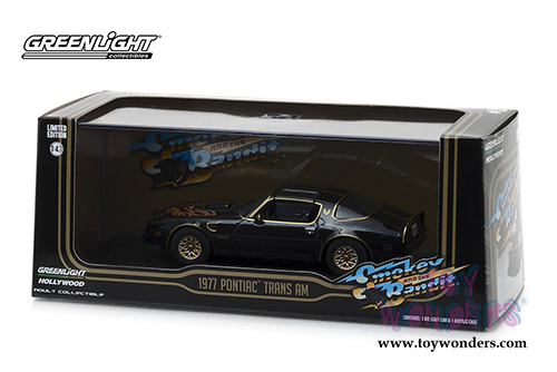Greenlight Hollywood - Smokey and The Bandit Pontiac Firebird Trans AM T-Top (1977, 1/43 scale diecast model car, Black) 86513