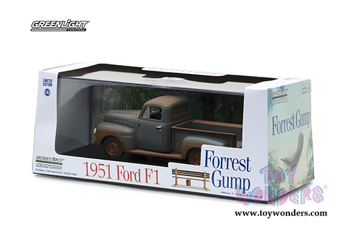 Greenlight Hollywood - Forrest Gump Ford F1 Pick Up Truck (1951, 1/43 scale diecast model car, Gray) 86514