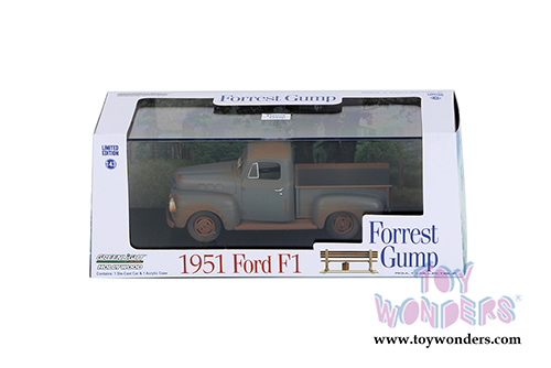 Greenlight Hollywood - Forrest Gump Ford F1 Pick Up Truck (1951, 1/43 scale diecast model car, Gray) 86514