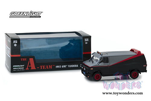 Greenlight - Hollywood The A-Team&trade; (TV Series, 1983-87) GMC&reg; Vandura (1983, 1/43 scale diecast model car, Black/Gray) 86515