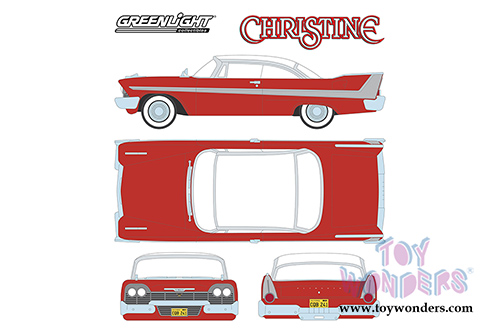 Greenlight Hollywood - Christine Plymouth Fury Hardtop (1958, 1/43 scale diecast model car, Red) 86529