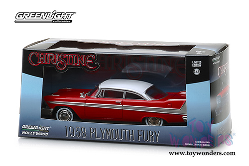 Greenlight Hollywood - Christine Plymouth Fury Hardtop (1958, 1/43 scale diecast model car, Red) 86529
