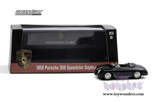 Greenlight - Porsche 356 Speedster Super (1958, 1/43 scale diecast model car, Black) 86539