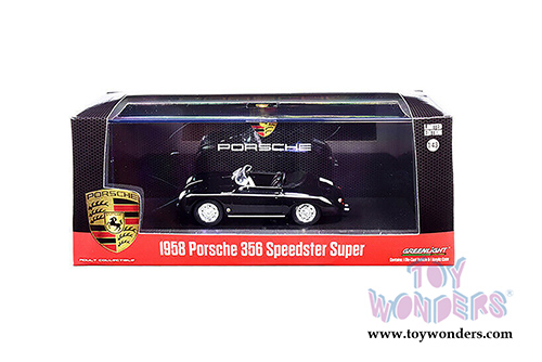 Greenlight - Porsche 356 Speedster Super (1958, 1/43 scale diecast model car, Black) 86539