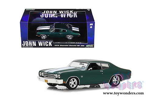 Greenlight Hollywood - John Wick Chevrolet&reg; Chevelle&reg; SS&trade; 396 (1970, 1/43 scale diecast model car, Green) 86541