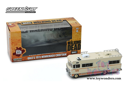 Greenlight Hollywood - The Walking Dead Dale's Winnebago Chieftain (1973, 1/43 scale diecast model car, Cream/Orange) 86543