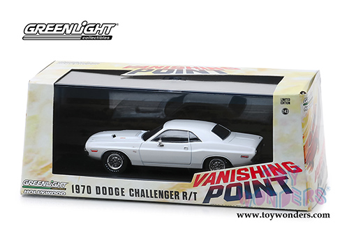 Greenlight Hollywood - Dodge Challenger R/T  "Vanishing Point" (1970, 1/43 scale diecast model car, White) 86545