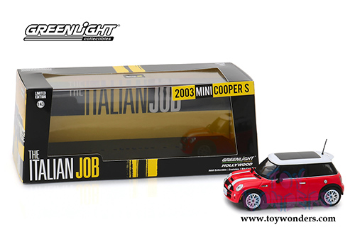 Greenlight Hollywood - Mini Cooper the Italian Job (2003, 1/43 scale diecast model car, Red) 86547
