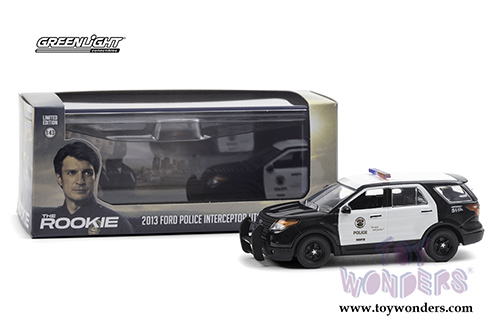 Greenlight Hollywood - Ford Police Interceptor Utility Los Angeles Police Department - The Rookie (2008-Current TV Series) (2013, 1/43 scale diecast model car, Black/White) 86587