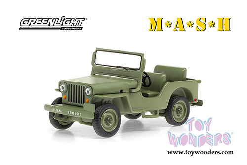 Greenlight Hollywood - Willys M38 Jeep® - M*A*S*H (1950, 1/43 scale diecast model car, Green) 86594
