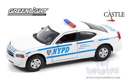 Greenlight Hollywood - Castle (2009-16 TV Series) - Dodge Charger - New York City Police Department (NYPD) (2006, 1/43 scale diecast model car, White) 86603