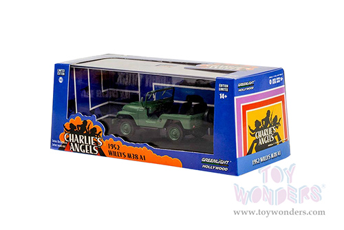  Greenlight Hollywood - Charlie's Angels (1976-1981, TV Series) Willys M38 A1 (1/43 scale diecast model car, Matte Green) 86606