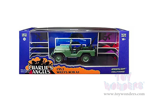  Greenlight Hollywood - Charlie's Angels (1976-1981, TV Series) Willys M38 A1 (1/43 scale diecast model car, Matte Green) 86606