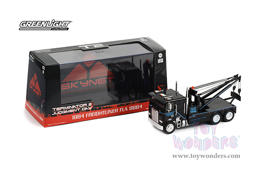 Greenlight Hollywood - Freightliner FLA 9664 "Terminator 2" Judgement Day (1984, 1/43 scale diecast model car, Black) 86627