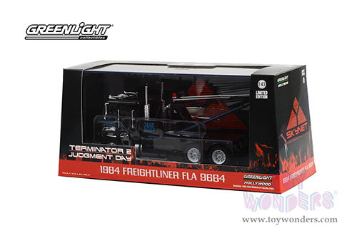 Greenlight Hollywood - Freightliner FLA 9664 "Terminator 2" Judgement Day (1984, 1/43 scale diecast model car, Black) 86627