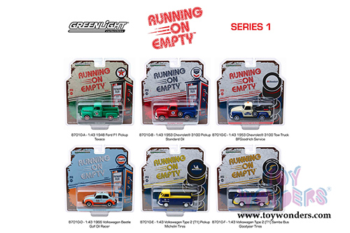 Greenlight - Running on Empty Series 1 (1/43 scale diecast model car, Asstd.) 87010/24