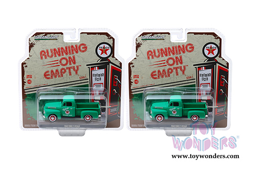 Greenlight - Running on Empty Series 1 | Ford F1 Pickup Truck - Texaco (1948, 1/43 scale diecast model car, Matte Green) 87010A/24