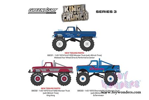 Greenlight - Kings of Crunch Series 3 (1/43 scale diecast model car, Asstd.) 88030/24