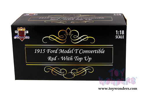 Motor City  - Ford Model T Convertible with Top Up (1915, 1/18 scale diecast model car, Red) 88133