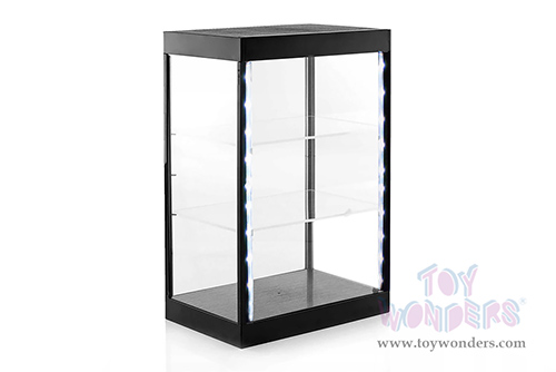 Large LED Light Display Case with 2 Adjustable Shelves (Black) 8827MBK