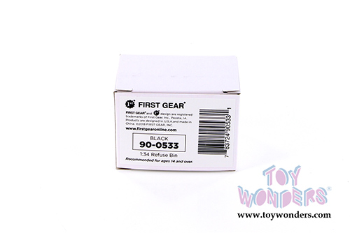 First Gear - Trash Bin (1/34 scale diecast model, Black) 90-0533