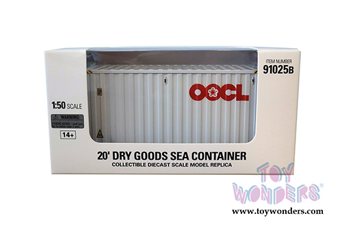 Diecast Masters - 20' Dry Goods Sea Shipping Container "OOCL" - Transport Series (1/50 Plastic scale model car, White) 91025B MAP: $19.99