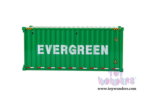 Diecast Masters - 20' Dry Goods Sea Shipping Container "Evergreen" - Transport Series (1/50 Plastic scale model car, Green) 91025D