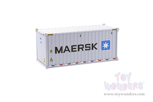 Diecast Masters - 20' Dry Goods Sea Shipping Container "MAERSK" - Transport Series (1/50 Plastic scale model car, Gray) 91025E