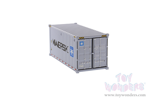 Diecast Masters - 20' Dry Goods Sea Shipping Container "MAERSK" - Transport Series (1/50 Plastic scale model car, Gray) 91025E