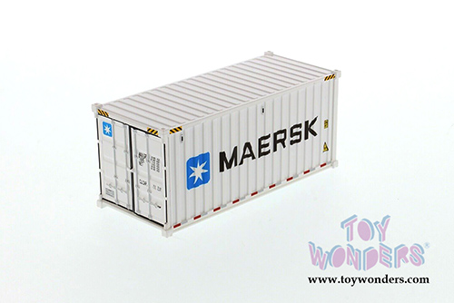 Diecast Masters - 20' Refrigerated Sea Shipping Container "MAERSK" - Transport Series (1/50 Plastic scale model car, White) 91026B