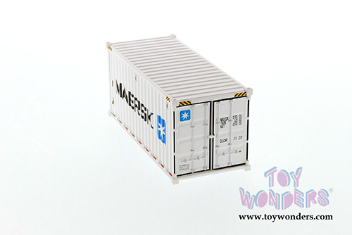 Diecast Masters - 20' Refrigerated Sea Shipping Container "MAERSK" - Transport Series (1/50 Plastic scale model car, White) 91026B