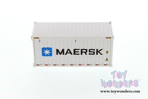 Diecast Masters - 20' Refrigerated Sea Shipping Container "MAERSK" - Transport Series (1/50 Plastic scale model car, White) 91026B