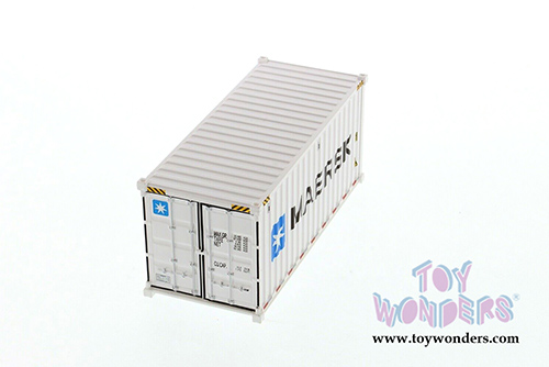 Diecast Masters - 20' Refrigerated Sea Shipping Container "MAERSK" - Transport Series (1/50 Plastic scale model car, White) 91026B