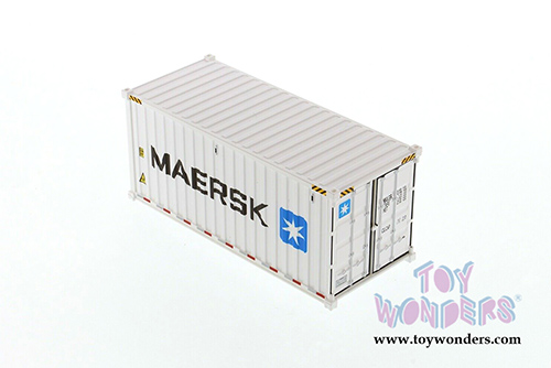 Diecast Masters - 20' Refrigerated Sea Shipping Container "MAERSK" - Transport Series (1/50 Plastic scale model car, White) 91026B