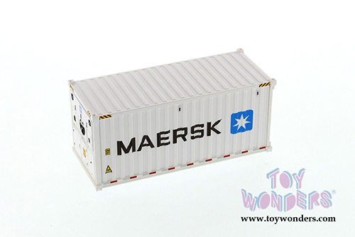 Diecast Masters - 20' Refrigerated Sea Shipping Container "MAERSK" - Transport Series (1/50 Plastic scale model car, White) 91026B