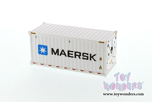 Diecast Masters - 20' Refrigerated Sea Shipping Container "MAERSK" - Transport Series (1/50 Plastic scale model car, White) 91026B