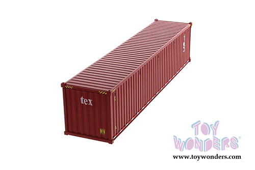 Diecast Masters - 40' Dry Goods Sea Shipping Container "TEX" - Transport Series (1/50 Plastic scale model car, Burgundy) 91027A MAP: $24.99